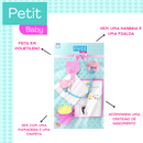 Kit Acessórios Petit Baby Cuidados para sua Bonequinha com Chupeta Fralda e Mais Menina Presente
