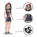 Boneca Brandy Passeio Estilosa 75cm com Faixa na Cabeça e Sapato de Brilho Super Fashion Menina