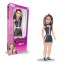 Boneca Brandy Passeio Estilosa 75cm com Faixa na Cabeça e Sapato de Brilho Super Fashion Menina