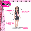 Boneca Brandy Passeio Estilosa 75cm com Faixa na Cabeça e Sapato de Brilho Super Fashion Menina