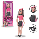 Boneca Brandy Esporte Estilosa 75cm com Faixa na Cabeça e Sapato de Brilho Super Fashion Menina