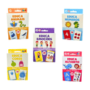 Kit c/4 Jogo de Cartas Autista Inclusão Criatividade Diversão Pedagógico Criança Presente Autismo