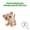 Boneco Vinil Atóxico Oncinha Parda Safari Animais Grande Macio Brinquedo Criança Presente