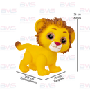 Boneco Vinil Atóxico Leãozinho Safari Animais Grande Macio Brinquedo Criança Presente