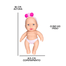 Boneca de Banho Petit Com Banheira e Acessórios de Cuidado Menina Presente