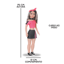 Boneca Brandy Esporte Estilosa 75cm com Faixa na Cabeça e Sapato de Brilho Super Fashion Menina