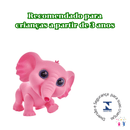 Boneco Vinil Atóxico Elefantinho Rosa Safari Animais Grande Macio Brinquedo Criança Presente
