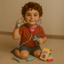Kit Petit Dodói Estetoscópio Termômetro, Curativos e Muito Mais Menina Menino Presente Diverção