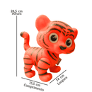 Boneco Vinil Atóxico Tigrinho Safari Animais Grande Macio Brinquedo Criança Presente