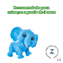 Boneco Vinil Atóxico Elefantinho Azul Safari Animais Grande Macio Brinquedo Criança Presente