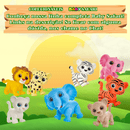 Boneco Vinil Atóxico Elefantinho Azul Safari Animais Grande Macio Brinquedo Criança Presente