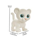 Boneco Vinil Atóxico Gatinha Branca Safari Animais Grande Macio Brinquedo Criança Presente