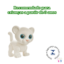 Boneco Vinil Atóxico Gatinha Branca Safari Animais Grande Macio Brinquedo Criança Presente