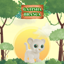 Boneco Vinil Atóxico Gatinha Branca Safari Animais Grande Macio Brinquedo Criança Presente
