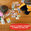 Jogo de Cartas Cores Autista Inclusão Criatividade Diversão Pedagógico Criança Presente Autismo
