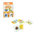 Jogo de Cartas Animais Autista Inclusão Criatividade Diversão Pedagógico Criança Presente Autismo