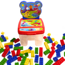 Cadeira Blocos Grande Brinquedo Infantil Montar 48 Pçs
