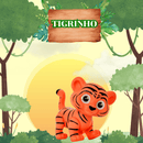 Boneco Vinil Atóxico Tigrinho Safari Animais Grande Macio Brinquedo Criança Presente
