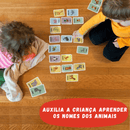 Jogo de Cartas Animais Autista Inclusão Criatividade Diversão Pedagógico Criança Presente Autismo