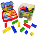 Cadeira Blocos Grande Brinquedo Infantil Montar 48 Pçs