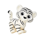 Boneco Vinil Atóxico Tigrinho Branco Safari Animais Grande Macio Brinquedo Criança Animais