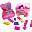 Cadeira Blocos Grande Brinquedo Infantil Montar 48 Pçs