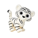 Boneco Vinil Atóxico Tigrinho Branco Safari Animais Grande Macio Brinquedo Criança Animais