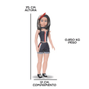 Boneca Brandy Passeio Estilosa 75cm com Faixa na Cabeça e Sapato de Brilho Super Fashion Menina